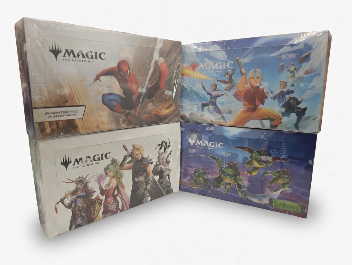 MTG Universes Beyond Guide UAE | Final Fantasy, Avatar, Spider-Man & TMNT PlayVault.ae MTG Universes Beyond Guide UAE | Final Fantasy, Avatar, Spider-Man & TMNT PlayVault.ae