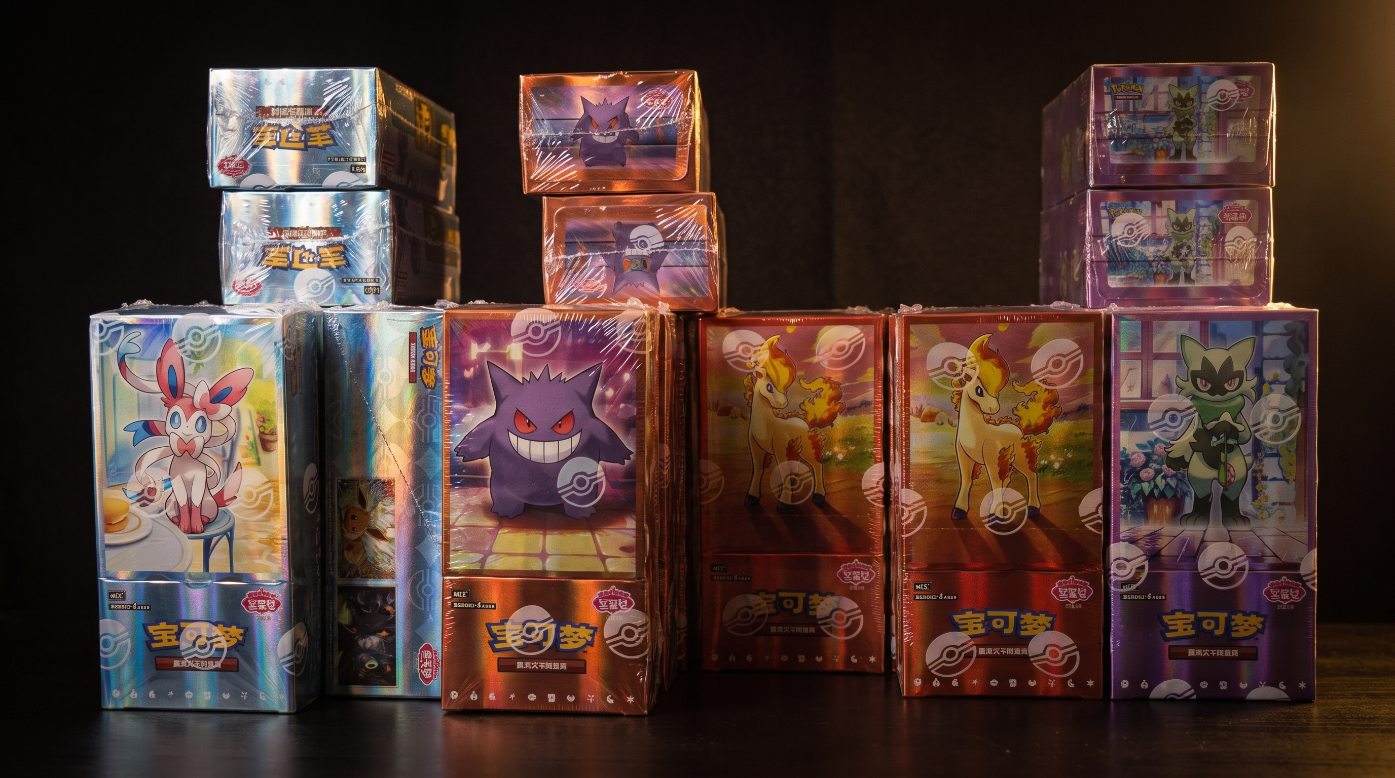 Sealed Simplified Chinese Pokémon Gem Pack booster boxes — Vol. 2 to Vol. 5 in stock at PlayVault UAE