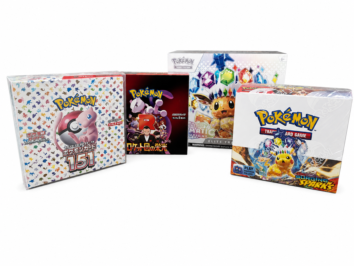 English and Japanese Pokemon booster boxes, Elite Trainer Boxes and collection boxes available to buy in Dubai and the UAE at PlayVault