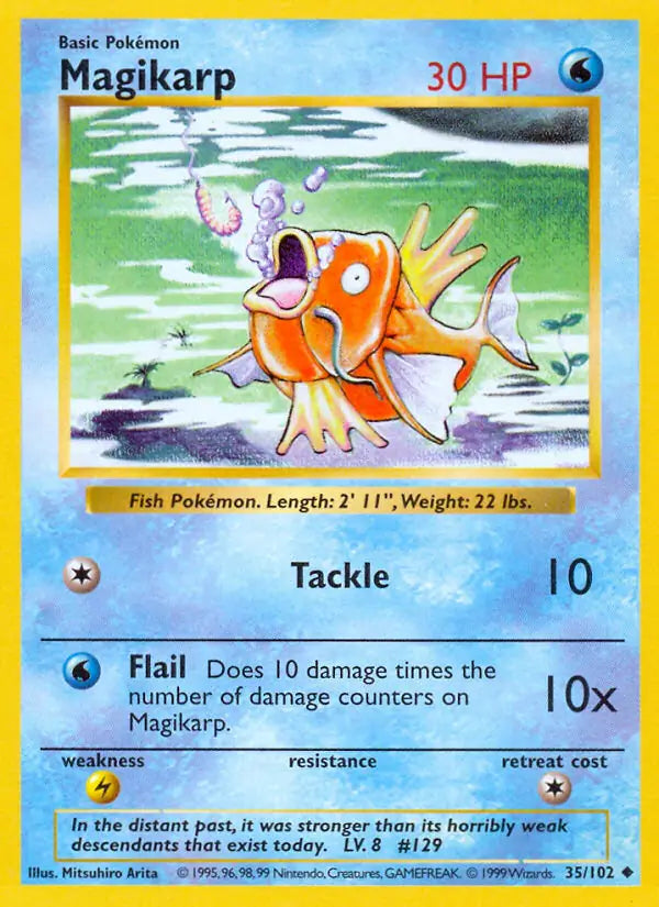 Base Set Magikarp Shadowless 35 - LP