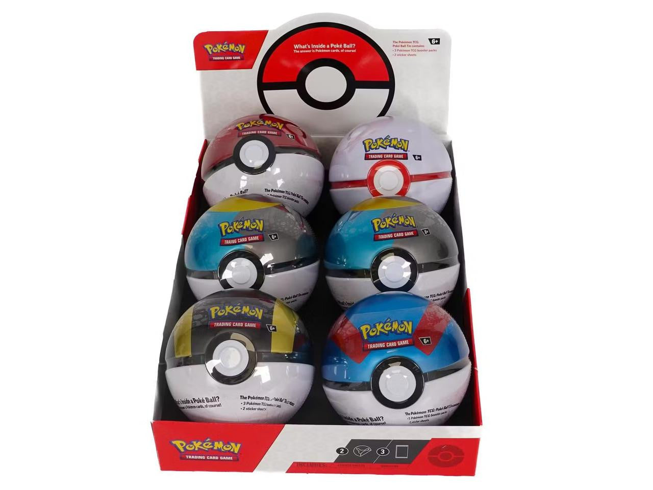 Poké Ball Tin (1 Random Ball) – 3 Booster Packs + Coin (2024)