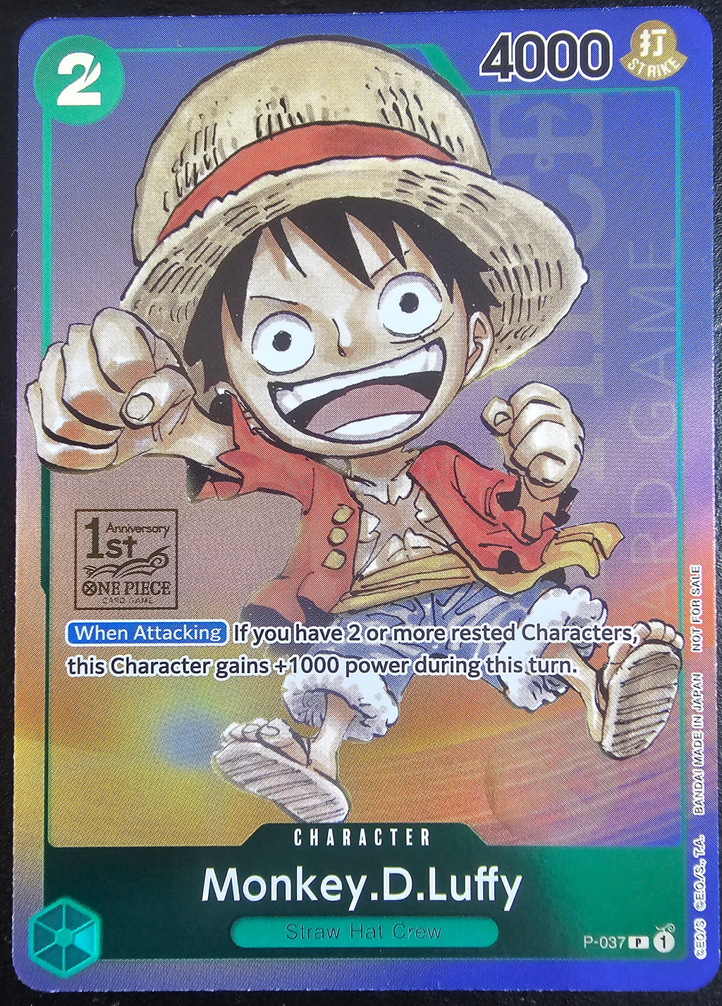 P-037 Luffy 1st Anniversary Promo