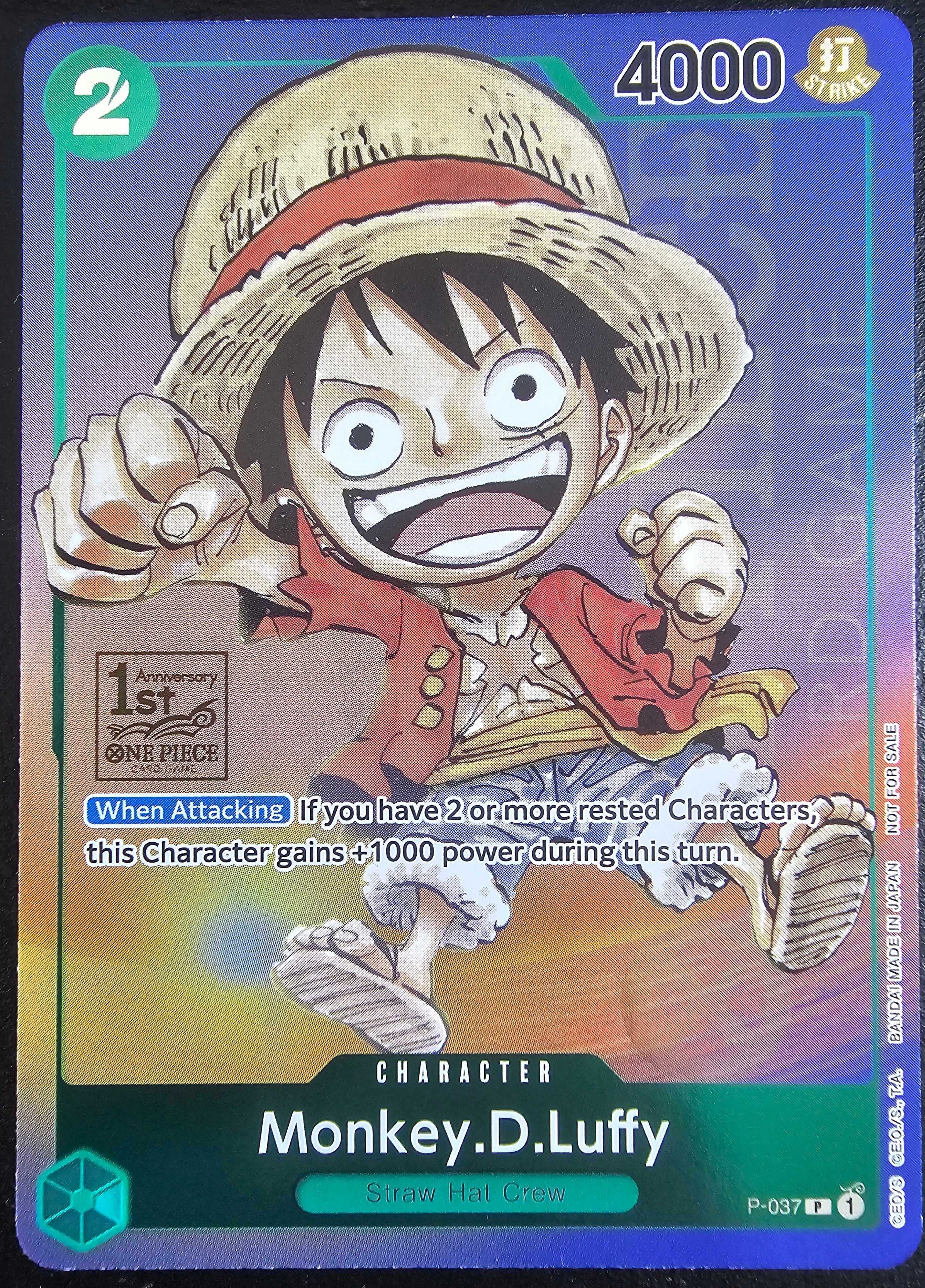 P-037 Luffy 1st Anniversary Promo
