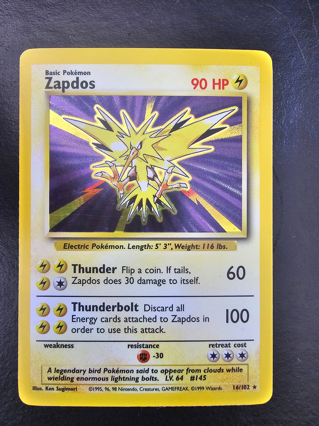 Base Set Zapdos 16 - MP