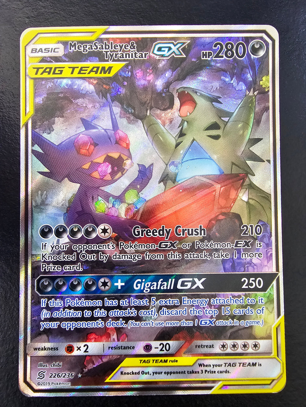 Unified Minds Mega Sableye & Tyranitar GX 226/236 - LP