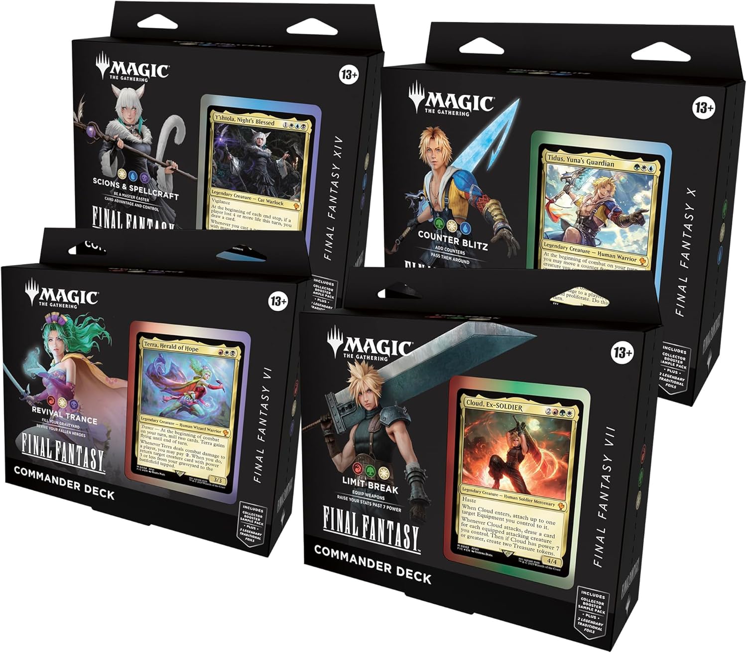 MTG Final Fantasy Commander Deck Set of 4 — English