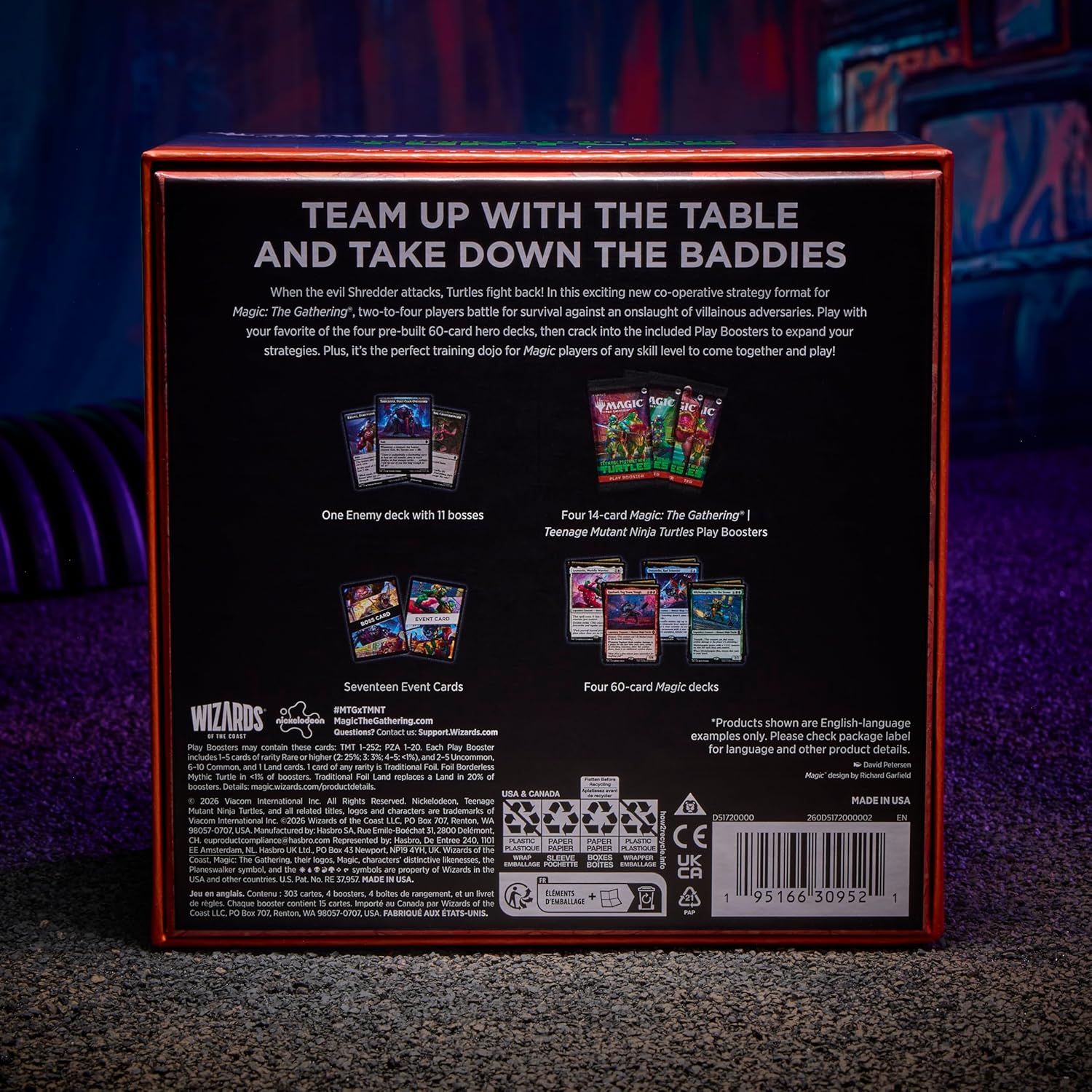 Magic: The Gathering — Teenage Mutant Ninja Turtles “Turtle Team-Up” Co-Op Game Box | 2–4 Players | 4 Decks + 4 Play Boosters