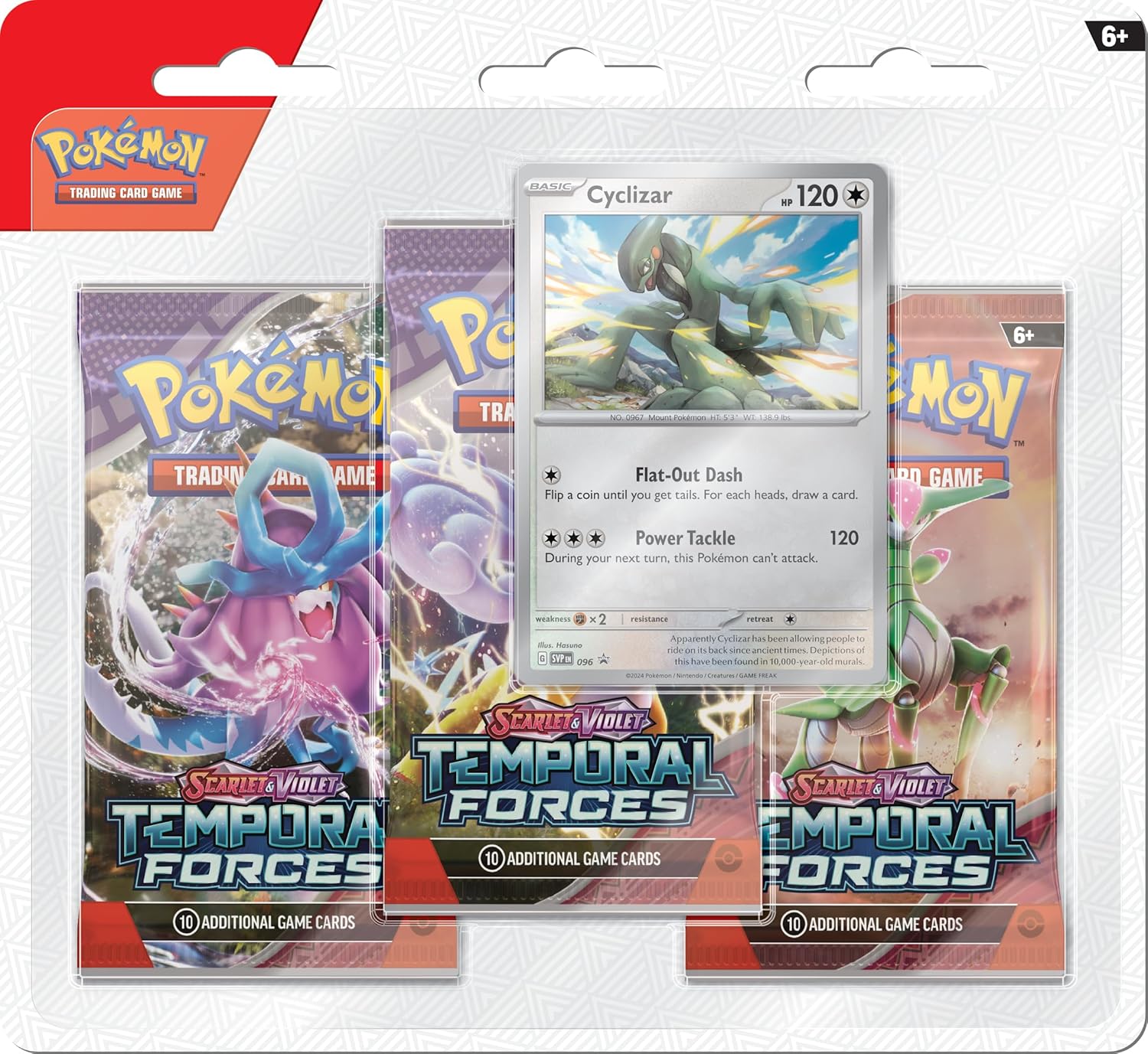 Temporal Forces 3-Pack Blister – Cleffa or Cyclizar Promo & Coin – 3 Sealed Booster Packs