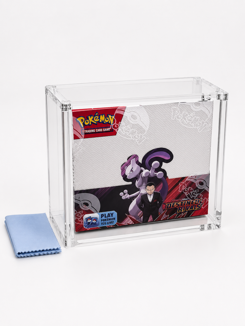 Acrylic Pokémon booster box protector display case with magnetic closure and UV protection, booster box not included — PlayVault UAE
