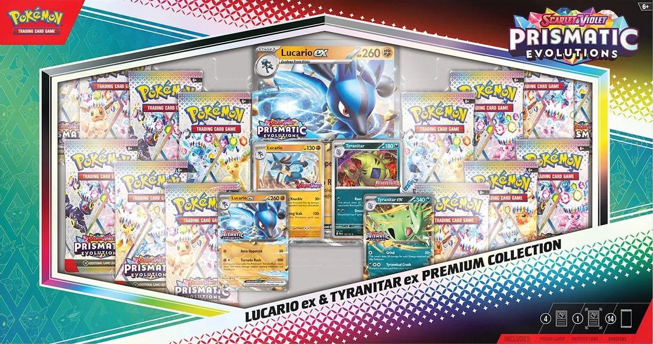 Prismatic Evolutions Lucario ex & Tyranitar ex Premium Collection