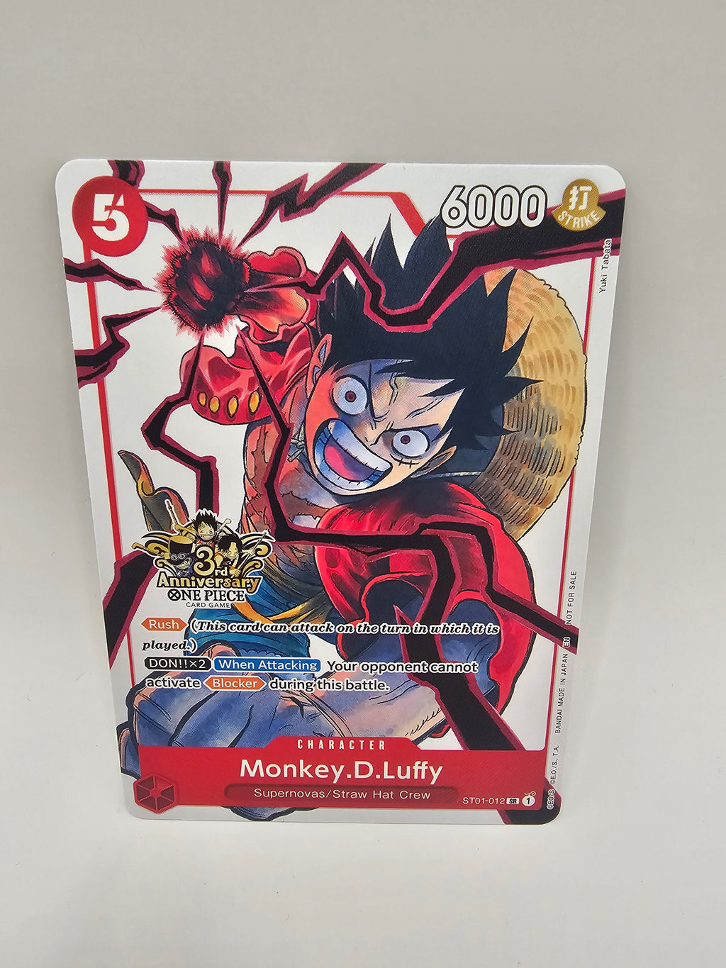OP Luffy ST01-012 3rd Anniversary Stamped Promo