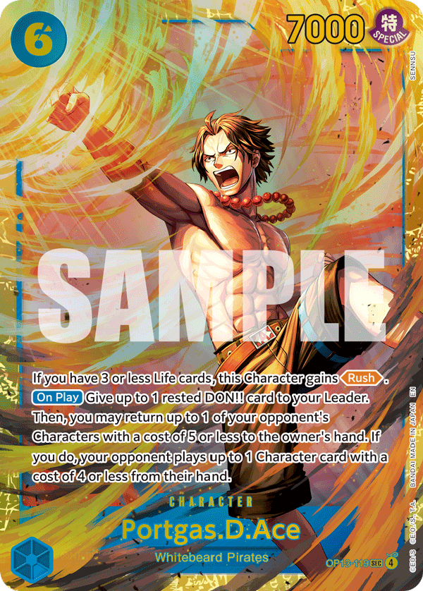 OP13-119 Portgas D. Ace — One Piece TCG single card, PlayVault UAE