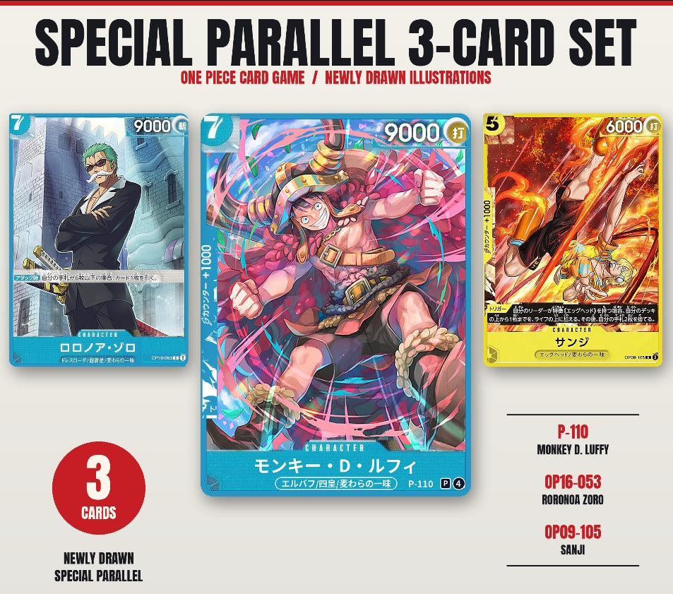 Preorder - One Piece Japanese Special Parallel 3-card set