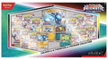Prismatic Evolutions Lucario ex and Tyranitar ex Premium Collection box, sealed with minor outer packaging damage — PlayVault UAE