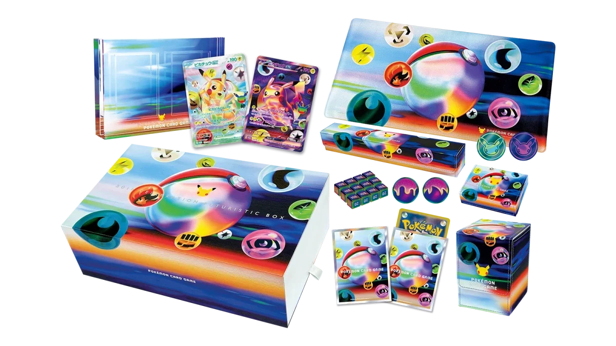 30th Celebration Futuristic Box (Japanese) product photo, Pokémon TCG 30th Anniversary supply set — PlayVault UAE
