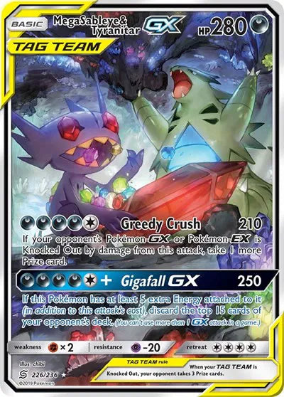 Unified Minds Mega Sableye & Tyranitar GX 226/236 - LP