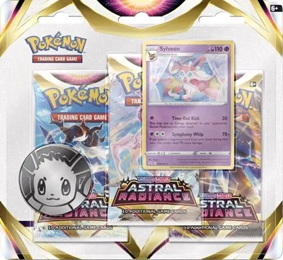Astral Radiance 3-Pack Blister – Random Promo Card & Coin – 3 Sealed Booster Packs
