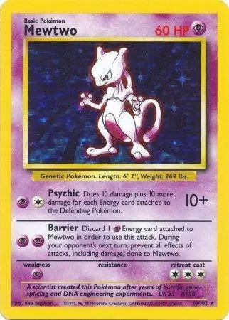 Base Set Unlimited Mew 10 - NM-LP
