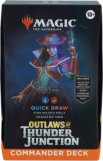 MTG Outlaws of Thunder Junction Commander Deck Quick Draw, factory sealed — PlayVault UAE