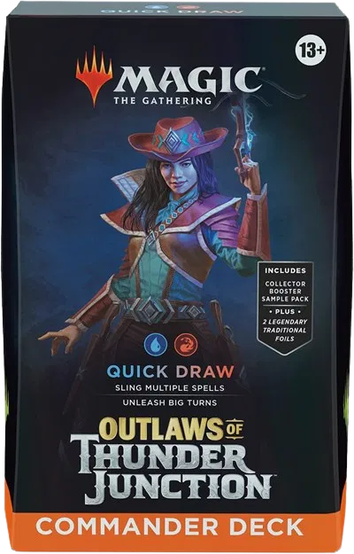 MTG Outlaws of Thunder Junction Commander Deck Quick Draw, factory sealed — PlayVault UAE