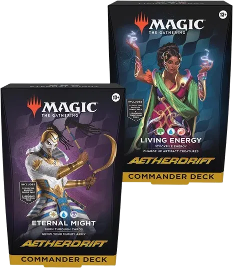 MTG Aetherdrift Commander Decks Set of 2, Living Energy and Eternal Might, factory sealed — PlayVault UAE