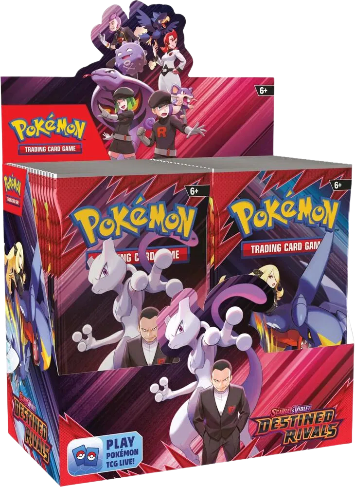 Destined Rivals SV10 Booster Box, sealed with a tear in the shrink wrap — PlayVault UAE