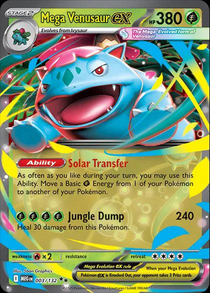 Mega Evolution Venusaur Ex 003/132