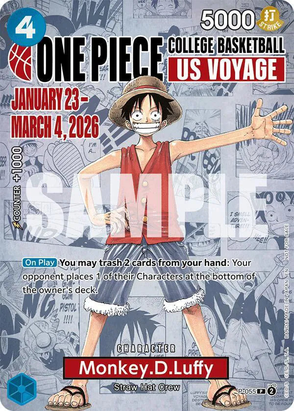 P-055 Monkey.D.Luffy (College Basketball US Voyage)