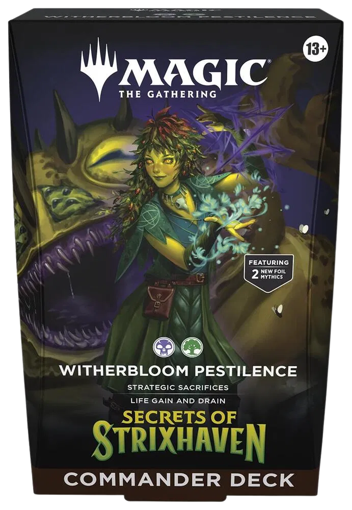 MTG Secrets of Strixhaven Commander Deck Witherbloom Pestilence, factory sealed — PlayVault UAE