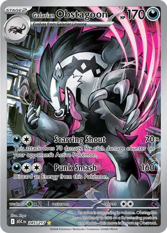Ascended Heroes Galarian Obstagoon 245/217