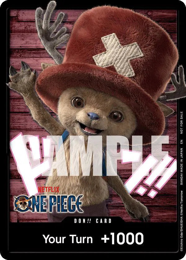 One Piece Card Game Netflix live-action Tony Tony Chopper DON!! promo card, front — PlayVault UAE