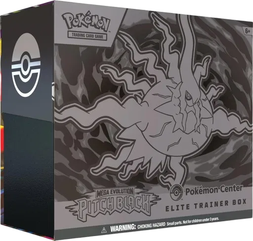 Pitch Black Pokemon Center Elite Trainer Box, 11 packs with stamped Zarude promo, factory sealed — PlayVault UAE