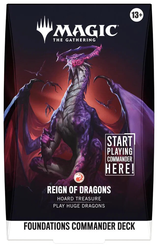 MTG Foundations Commander Deck Reign of Dragons, factory sealed — PlayVault UAE
