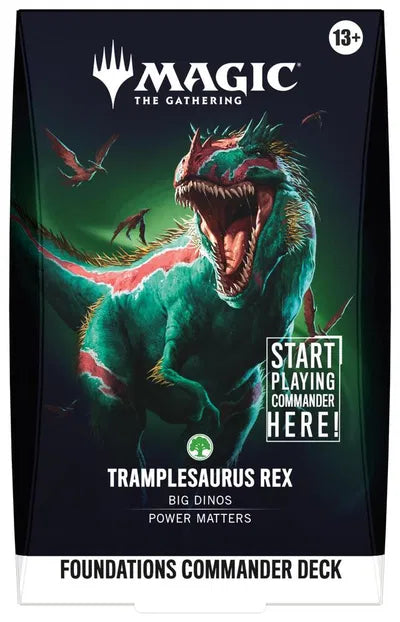MTG Foundations Commander Deck Tramplesaurus Rex, factory sealed — PlayVault UAE