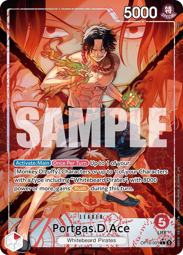 OP16-001 Portgas.D.Ace Alt Leader