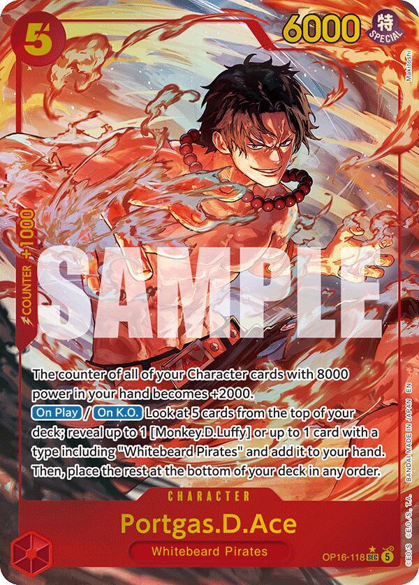 OP16-118 Portgas.D.Ace Alt Art