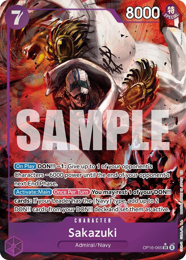 akainu one piece card game one piece card game akainu OP02-099 Sakazuki Character Card