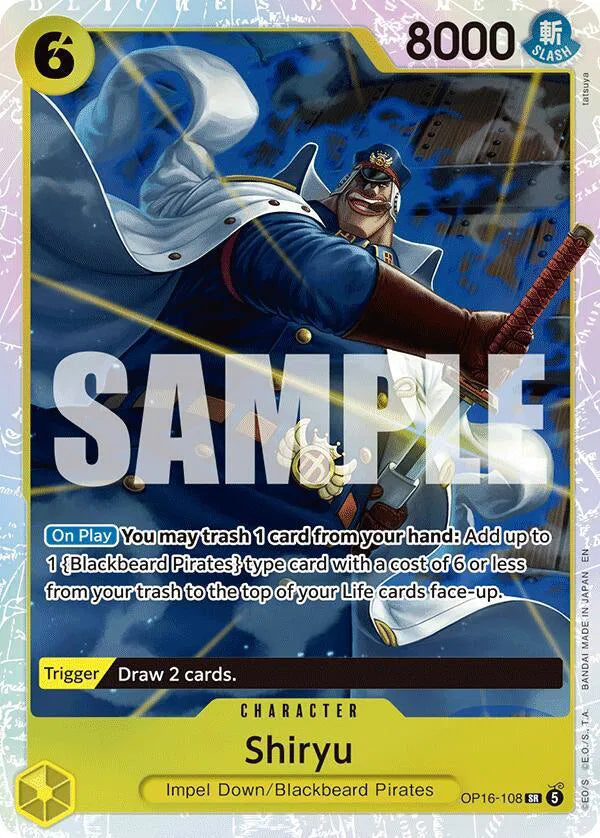 One Piece Card Game OP16-108 Shiryu single card