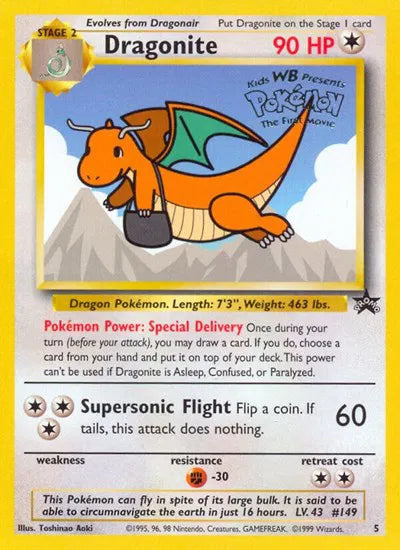 Pokémon Dragonite WoTC Promo card #5, Lightly Played single — PlayVault UAE