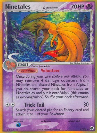 Dragon Frontiers Ninetales Delta Species Holo 8/101 MP