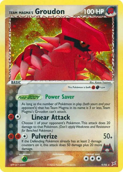 Pokémon Team Magma's Groudon #9 holo, EX Team Magma vs Team Aqua, Near Mint–Lightly Played single — PlayVault UAE
