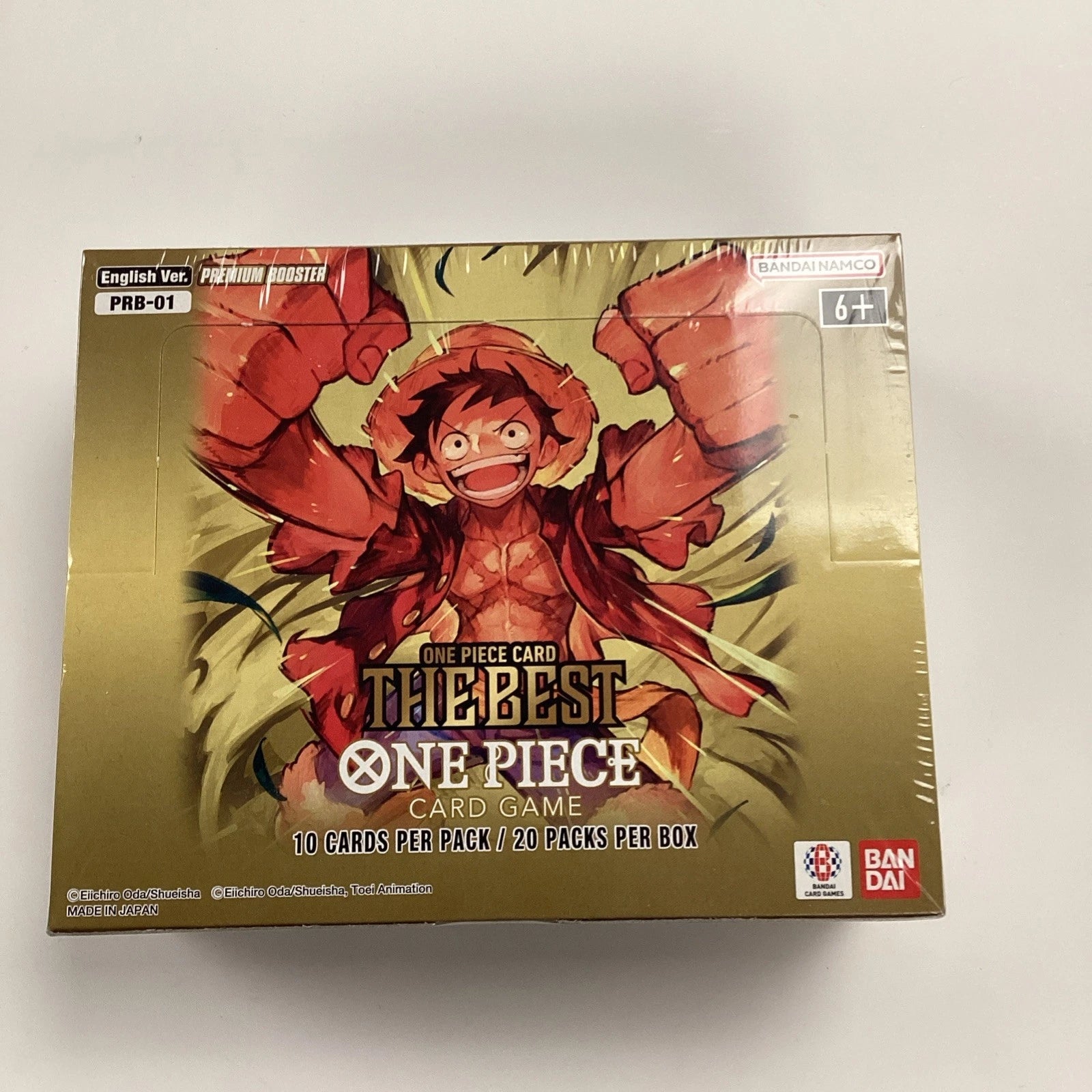 One Piece PRB-01 THE BEST English premium booster box, factory sealed — PlayVault UAE