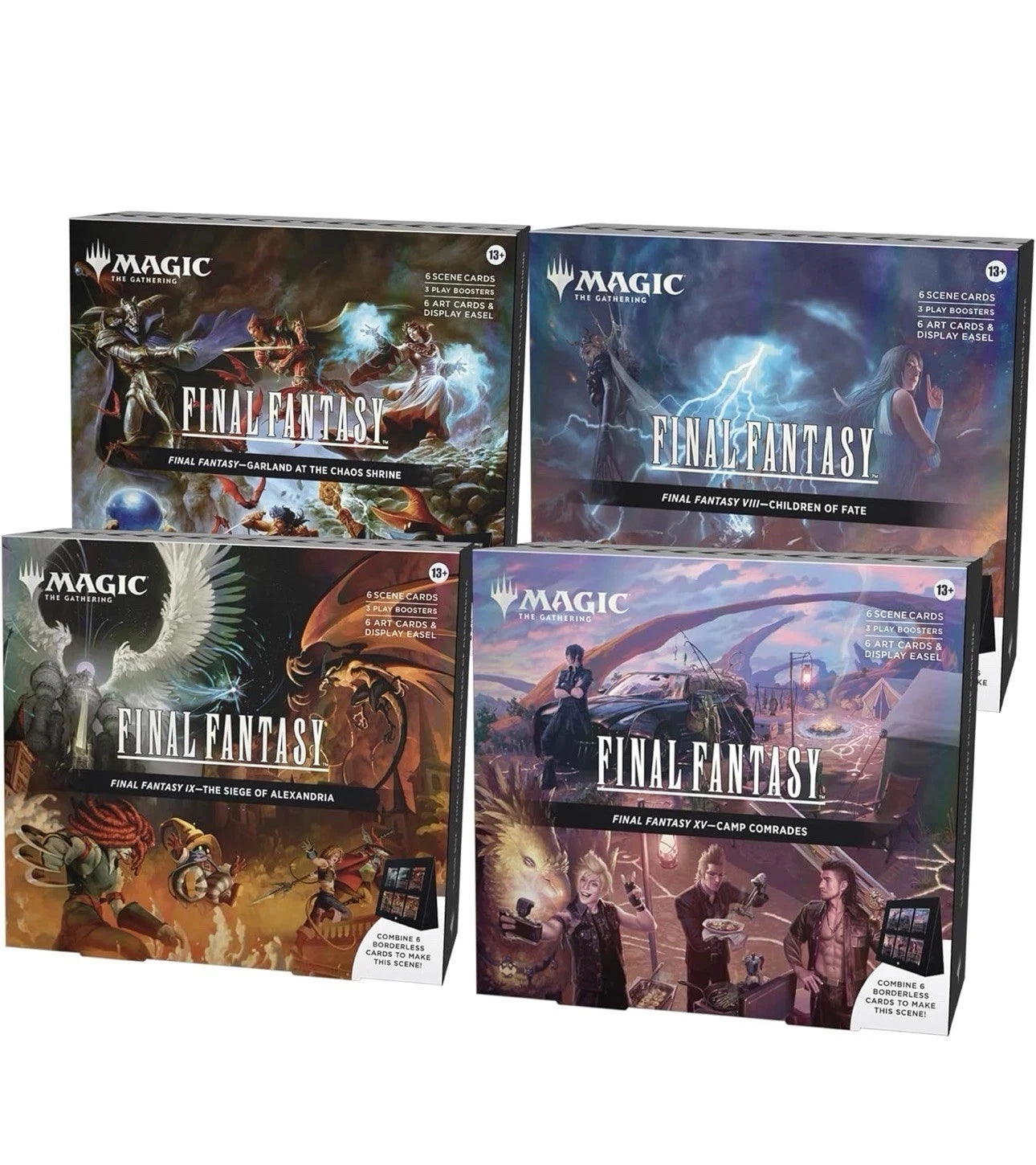 MTG Final Fantasy Scene Box bundle with all four scene boxes, factory sealed — PlayVault UAE