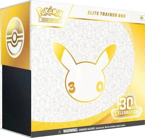 Pokémon TCG 30th Celebration Elite Trainer Box, 9 booster packs and full-art Nidorina promo, factory sealed — PlayVault UAE