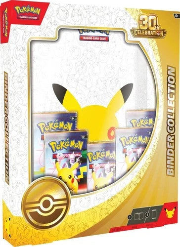 Pokémon TCG 30th Celebration Binder Collection, 9-pocket anniversary binder with 5 booster packs, factory sealed — PlayVault UAE