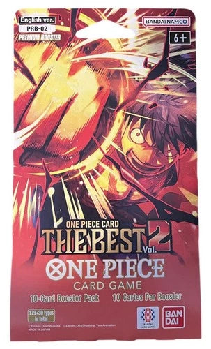 One Piece PRB-02 THE BEST Vol.2 English sleeved booster pack, factory sealed — PlayVault UAE