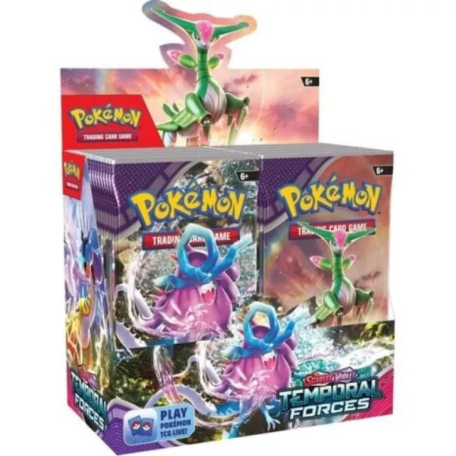 Pokémon Temporal Forces SV05 English booster box, 36 sealed booster packs, factory sealed — PlayVault UAE